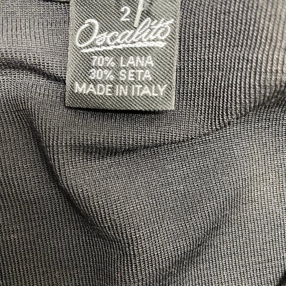 Oscalito Women’s Wool & Silk Tank Size XS Black — Geometric Knit V-Neck - Picture 5 of 7